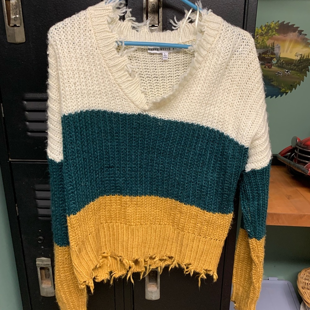Distressed sweater